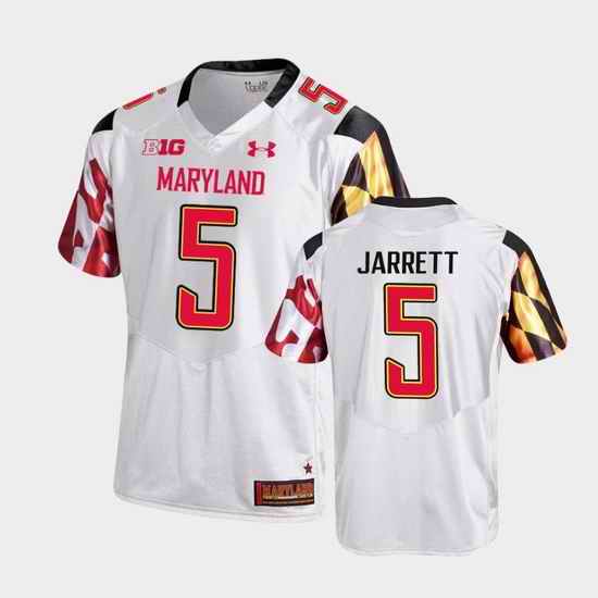 Men Maryland Terrapins Rakim Jarrett College Football White Game Jersey